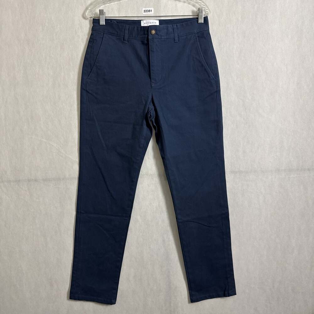 Mott & Bow Men's Size 30x30 Dark Blue The Twill Chino Slim Straight Charles Pant